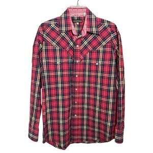 Stetson Plaid Snap Button Western Shirt Men’s Size Medium